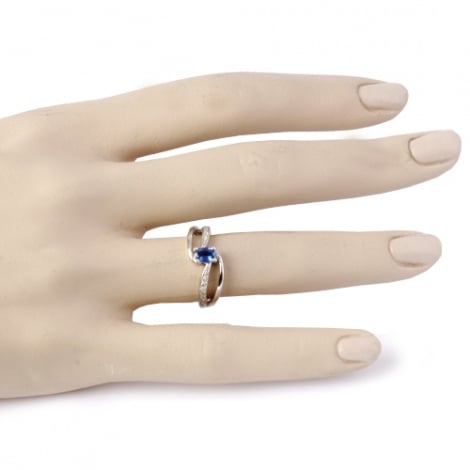 Bague saphir et diamants
