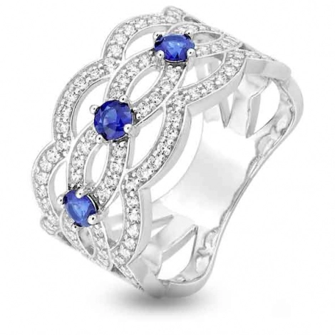 Bague Saphir et Diamants