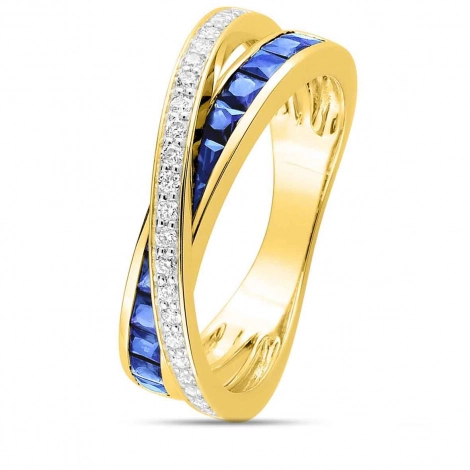 Bague Saphir et Diamants