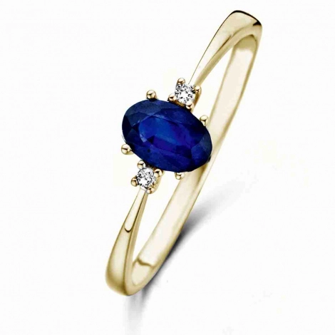 Bague saphir et Diamants