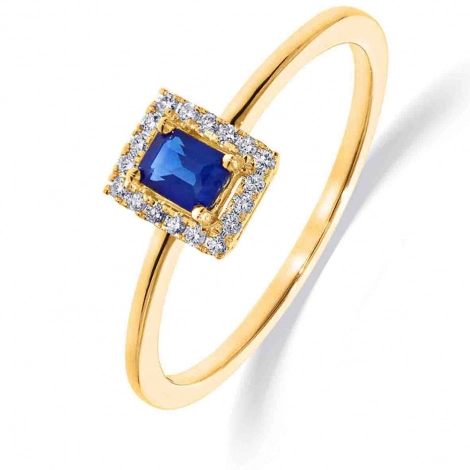 Bague saphir et Diamants