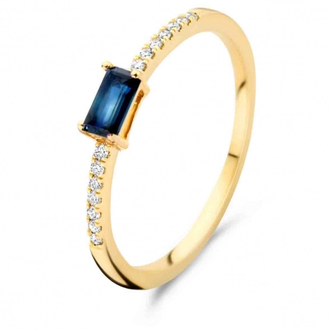 Bague saphir et Diamants