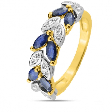 Bague Saphir et Diamants
