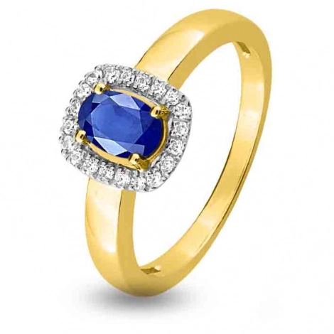 Bague Saphir et Diamants