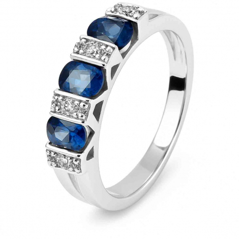 Bague saphir et diamants