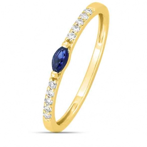 Bague Saphir et diamants