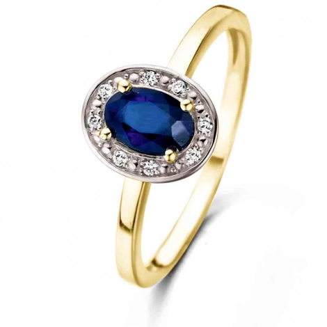 Bague Saphir et Diamants