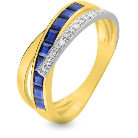 Bague Saphir et Diamants
