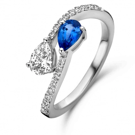 Bague Saphir et Diamants