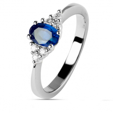 Bague saphir et diamants