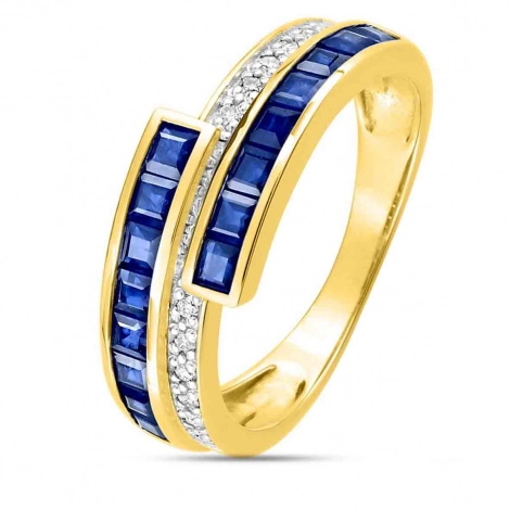 Bague Saphir et Diamants