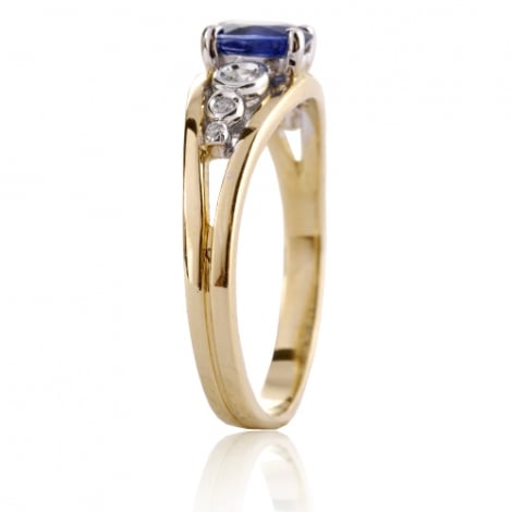 Bague saphir et diamants