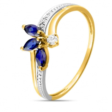 Bague Saphir et Oxyde