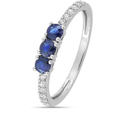 Bague Saphir et Zirconium