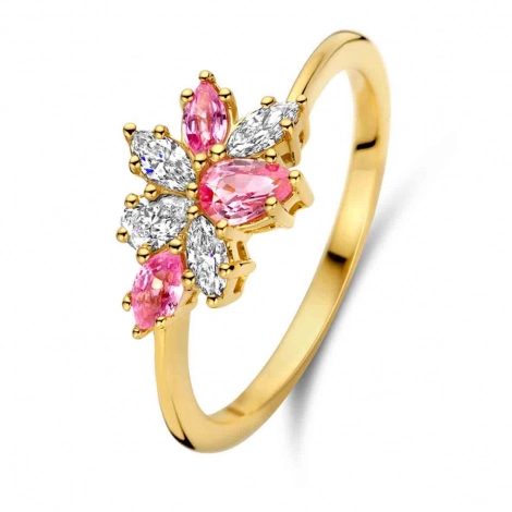 Bague Saphir Rose et Diamants