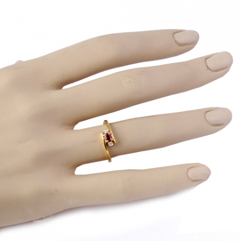 Bague saphir rubis