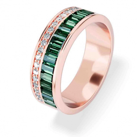 Bague Saphir Vert et Diamants