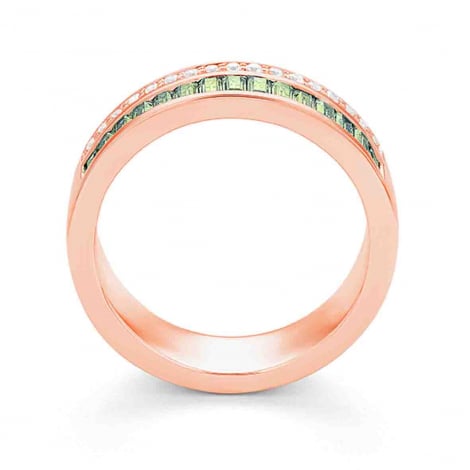 Bague Saphir Vert et Diamants