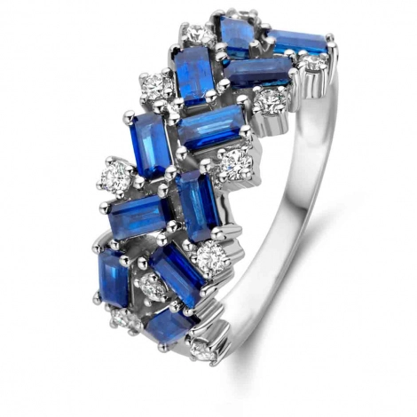 Bague Saphirs et Diamants