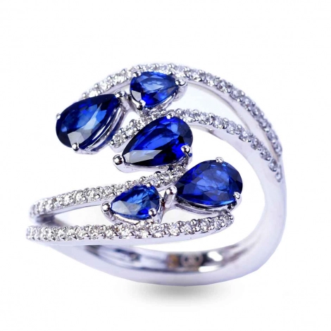 Bague Saphirs et Diamants