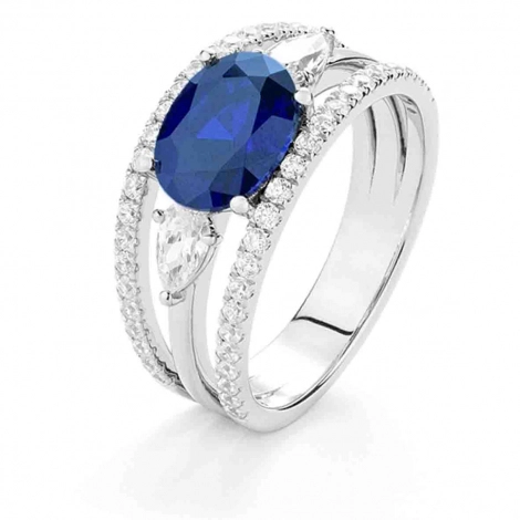 Bague Saphir et Diamants