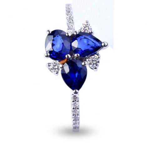 Bague Saphirs et Diamants