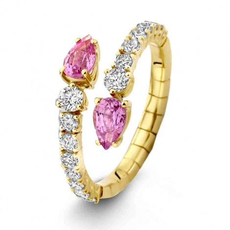 Bague saphirs et diamants