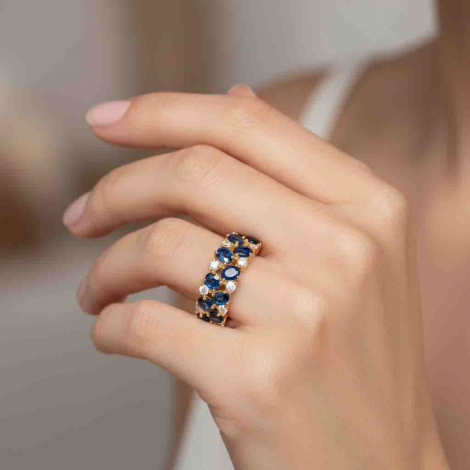 Bague Saphirs et Diamants