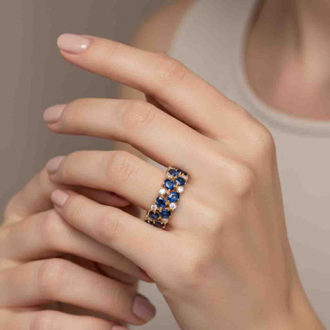 Bague Saphirs et Diamants