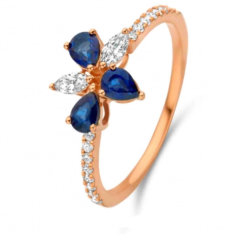 Bague Saphirs et Diamants