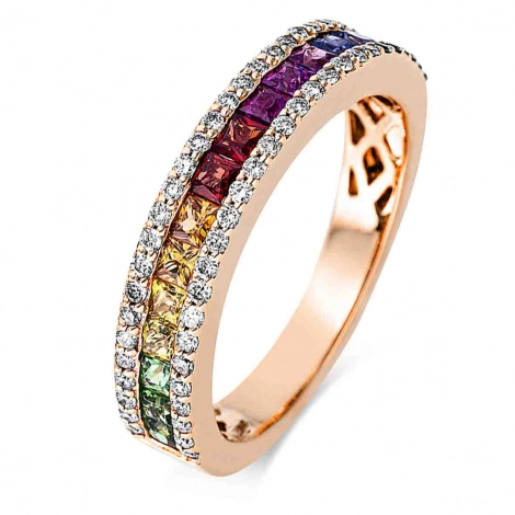 Bague Saphirs Rainbow