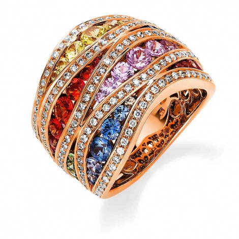 Bague Saphirs Rainbow
