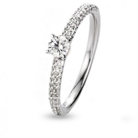 Bague solitaire accompagn 0.30 ct