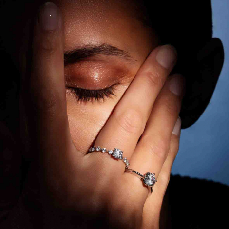 Bague solitaire Amour 0.50 ct