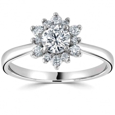 Bague solitaire - Diamant cre en Laboratoire
