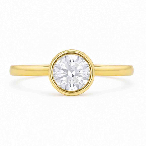 Bague solitaire diamant de laboratoire
