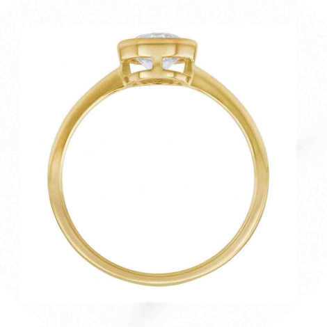 Bague solitaire diamant de laboratoire