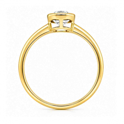 Bague solitaire diamant Ovale de laboratoire
