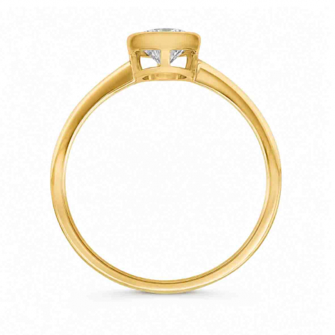 Bague solitaire diamant Poire de laboratoire