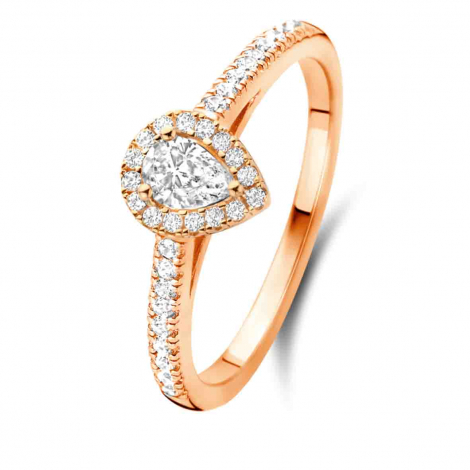 Bague solitaire Halo Beyond- 0.3 ct