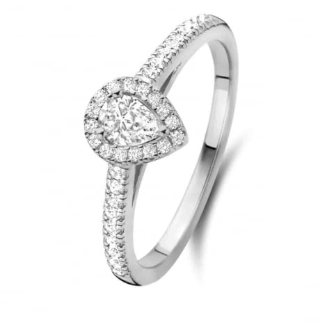 Bague solitaire Halo Beyond- 0.30 ct