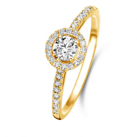 Bague solitaire Halo Beyond - 0.40 ct