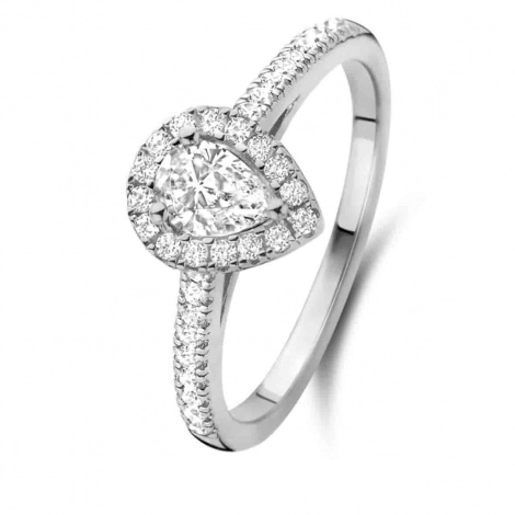 Bague solitaire Halo Beyond- 0.5 ct