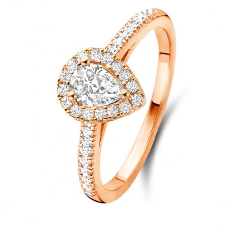 Bague solitaire Halo Beyond- 0.5 ct