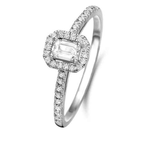  Bague solitaire Halo Beyond - 0.50 ct