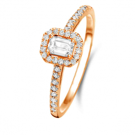  Bague solitaire Halo Beyond - 0.50 ct