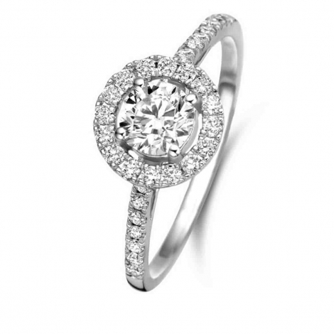 Bague solitaire Halo Beyond - 0.70 ct