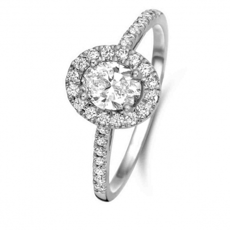 Bague solitaire Halo Beyond - 0.70 ct Diamant de Laboratoire