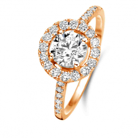 Bague solitaire Halo Beyond - 1.5 ct