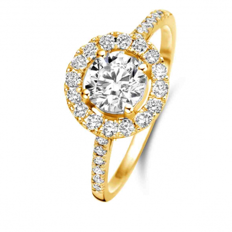 Bague solitaire Halo Beyond - 1.50 ct Diamant de Laboratoire